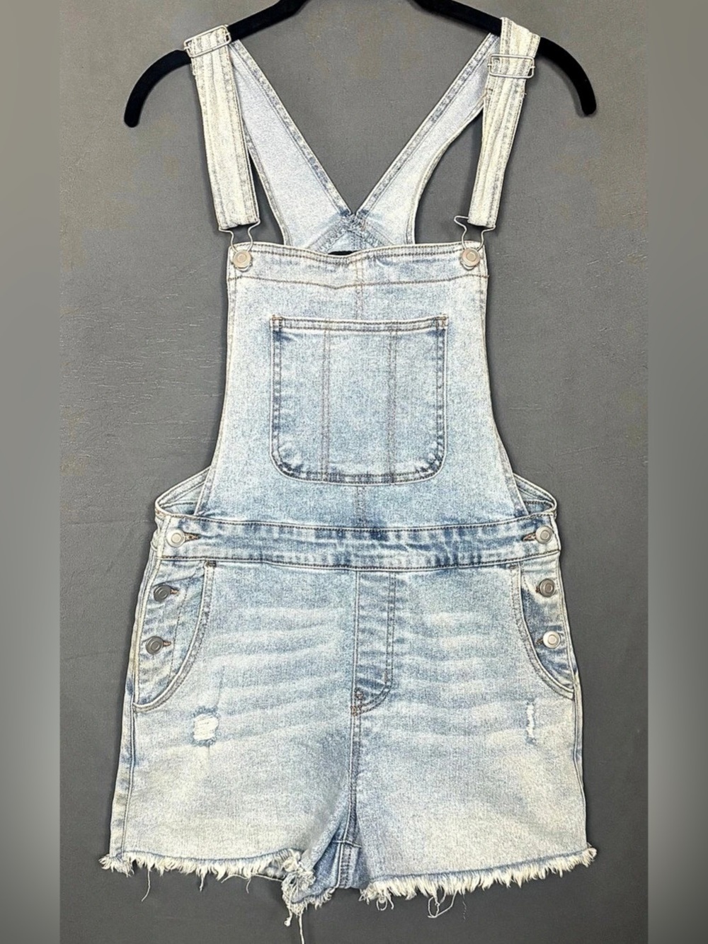 No Boundaries | Women’s Denim Overalls | Light Blue Shade | Size Small